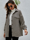 شومیز پاییزه یقه مردانه با طرح Houndstooth